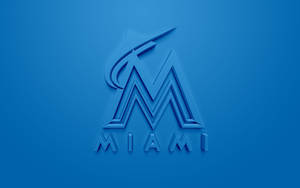 Embossed Miami Marlins Logo Wallpaper