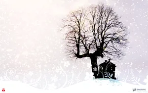 Embrace The Beauty Of Winter With A Minimalist Approach Wallpaper