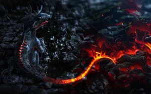 Embrace The Mythical Wonder Of A Real Dragon Wallpaper