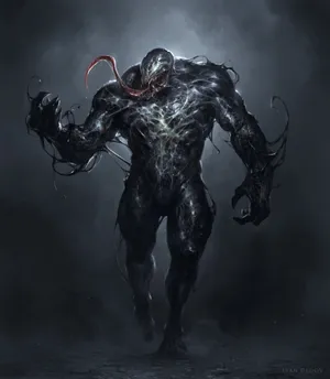 Embrace The Power Of Black Venom Wallpaper