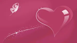 Embrace The Romance With Pink Love Wallpaper