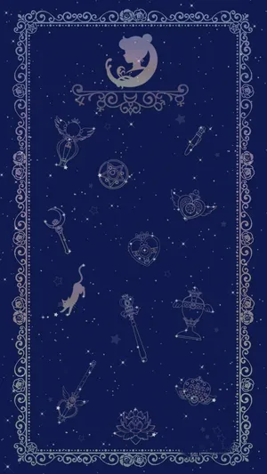 Embrace The Stellar Energy Within You With The Sailor Moon Pattern Wallpaper
