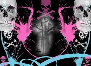 Embrace Your Inner-pink Skull Wallpaper