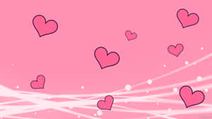 Embrace Your Love With Vibrant Pink Hearts Wallpaper