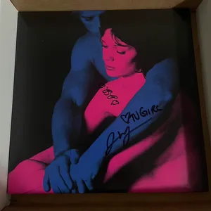 Embracein Blueand Pink Wallpaper