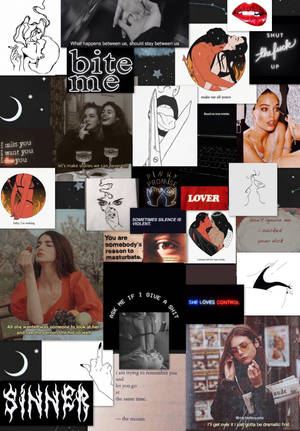 Embracing Boldness - Tomboy Aesthetic Photo Collage Wallpaper