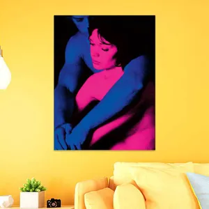 Embracing Figures Colorful Artwork Wallpaper