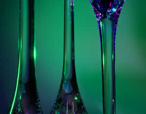 Emerald Glass Artistry Wallpaper