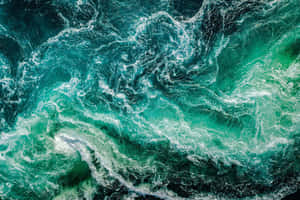 Emerald Green Water Textures Wallpaper