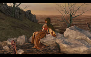 Emerald Herald From Dark Souls Guiding The Player Wallpaper