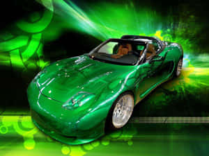 Emerald Speedster Fantasy Car Wallpaper