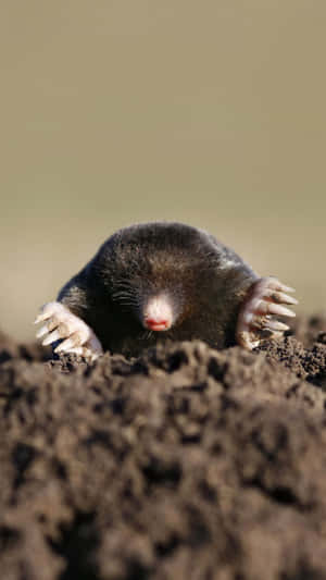 Emerging Mole From Ground.jpg Wallpaper