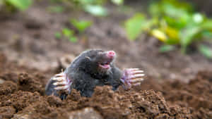 Emerging Mole Garden Soil Wallpaper