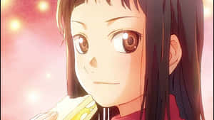 Emi Igawa Eating Sandwich Wallpaper