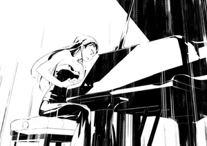 Emi Igawa Piano Performance Monochrome Wallpaper