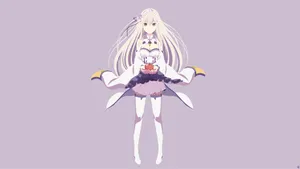 Emilia From Re Zero - A Stunning Glimpse Of The Half-elf Heroine Wallpaper