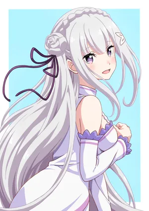 Emilia - The Beautiful Half-elf From Re:zero Wallpaper