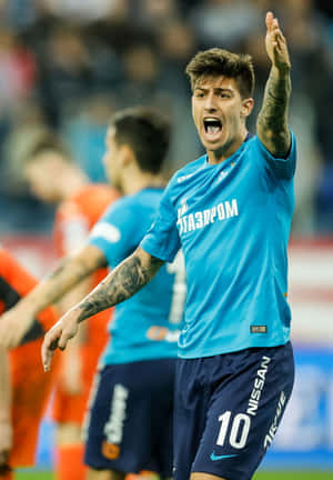 Emiliano Rigoni Celebratingon Field Wallpaper