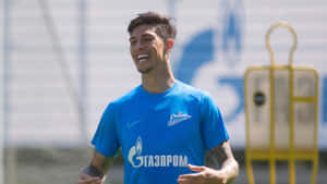 Emiliano Rigoni Smiling During Training Wallpaper