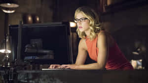 Emily Bett Rickards Computer Scene Wallpaper