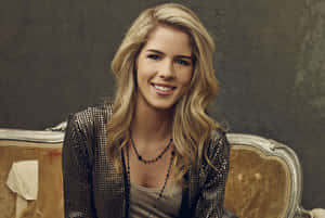 Emily Bett Rickards Smiling Portrait Wallpaper