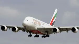 Emirates Airbus A380 With Landing Gear Wallpaper