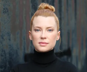 Emma Booth Portrait Black Turtleneck Wallpaper