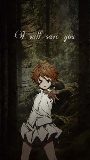 Emma From The Promised Neverland - Inspiring Determination Wallpaper