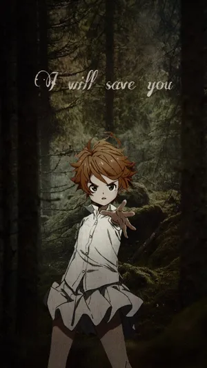Emma From The Promised Neverland - Inspiring Determination Wallpaper