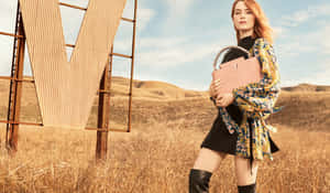 Emma Stone's Louis Vuitton Handbag Wallpaper