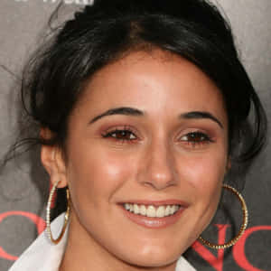 Emmanuelle Chriqui In A Stunning Red Dress Wallpaper