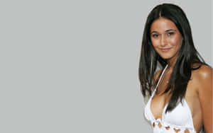 Emmanuelle Chriqui Posing In A Stylish Outfit Wallpaper