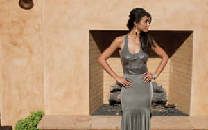 Emmanuelle Chriqui Striking A Pose In A Captivating Photoshoot Wallpaper