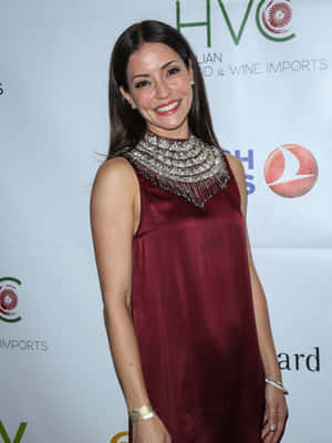 Emmanuelle Vaugier Posing Elegantly In A Photoshoot Wallpaper