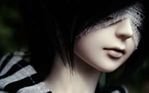 Emo Girl Lace Blindfold Wallpaper