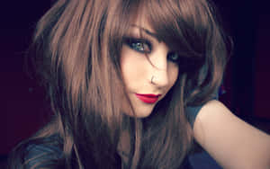 Emo Girl Portraitwith Piercingand Makeup Wallpaper