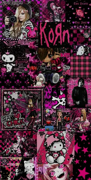 Emo Hello Kitty Gets Feisty Wallpaper