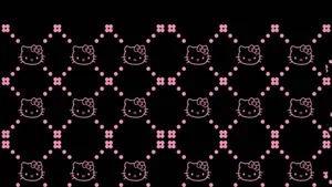 Emo Hello Kitty Wearing A Sad Expression Wallpaper