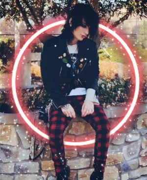 Emo_ Style_with_ Glowing_ Halo Wallpaper