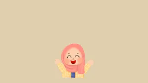 Emoji Girl Enjoying A Casual Day Of Fun Wallpaper