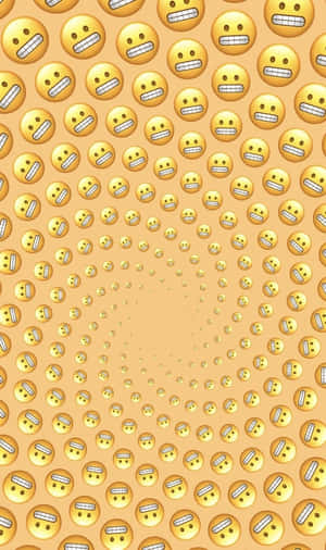 Emoji Spiral Pattern Wallpaper