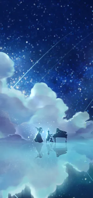 Emotional Scene From Your Lie In April Anime Show Wallpaper