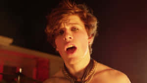 Emotional Singer Red Lighting Wallpaper