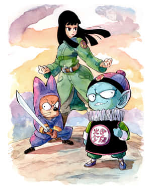 Emperor Pilafand Minions Watercolor Wallpaper