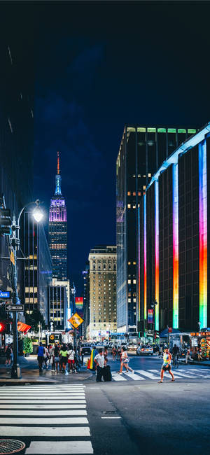 Empire State Building Street View Wallpaper