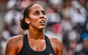 Empowered Tennis Star - Madison Keys Looking Up Wallpaper