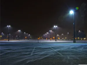 Empty Open Space Parking Lot Wallpaper