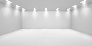 Empty Room With Bright Lights Wallpaper