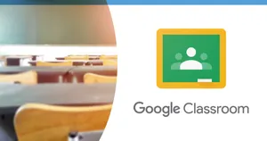 Empty Room With Google Classroom Logo Wallpaper