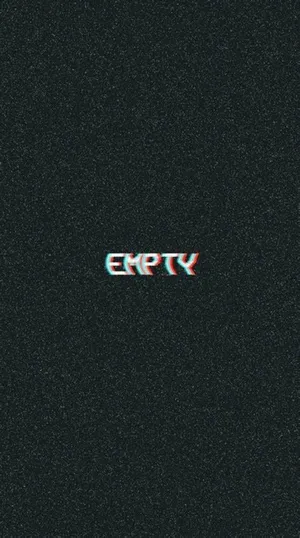 Empty Word In Black And White Aesthetic Phone Wallpaper